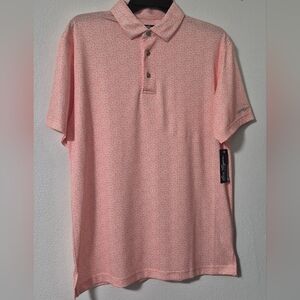Ben Hogan All Over Floral Printed Orange Golf Polo Shirt